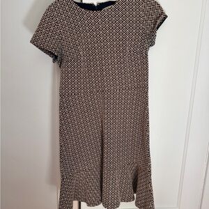 Loft Geometric Print Short Sleeve Shift Dress